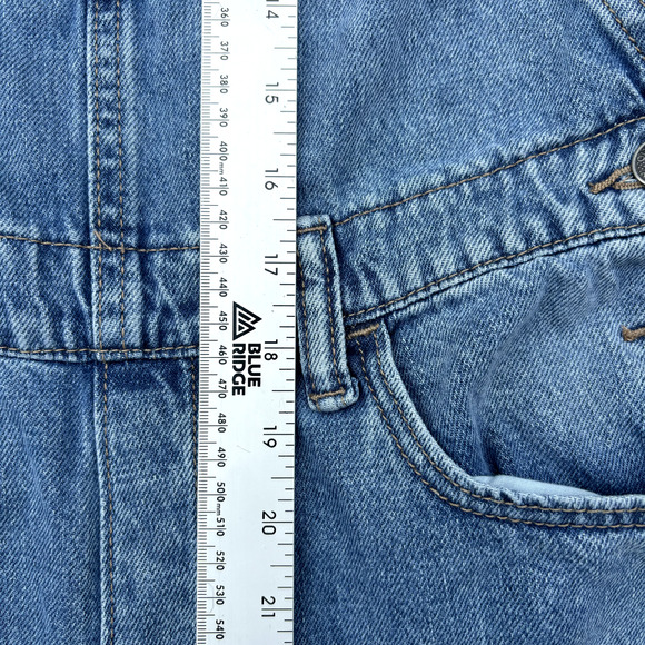 Old Navy Slouchy Straight Non Stretch Denim Jean Overalls Cotton Girls XL 14-16 - Picture 10 of 15